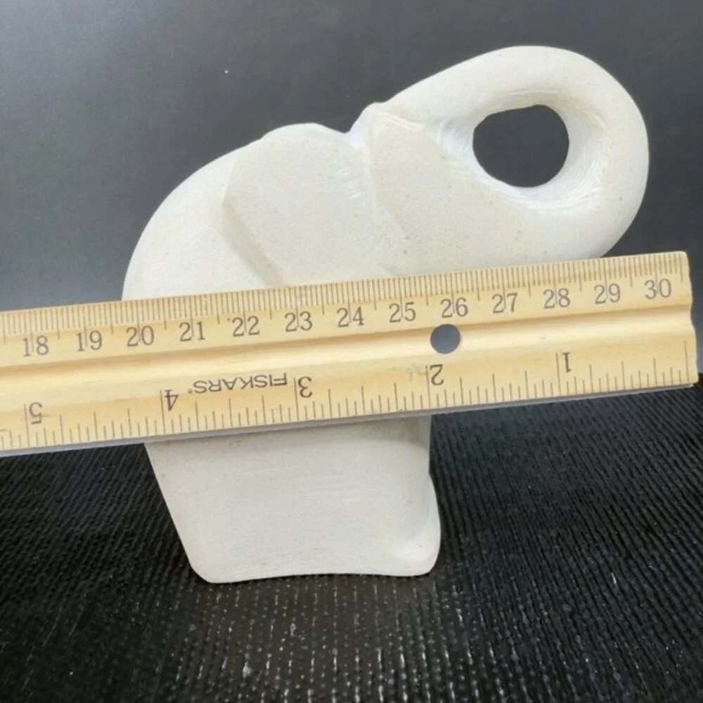 Hand Carved Stone Elephant‎ Primitive Style Heavy Paperweight Figure Decorative